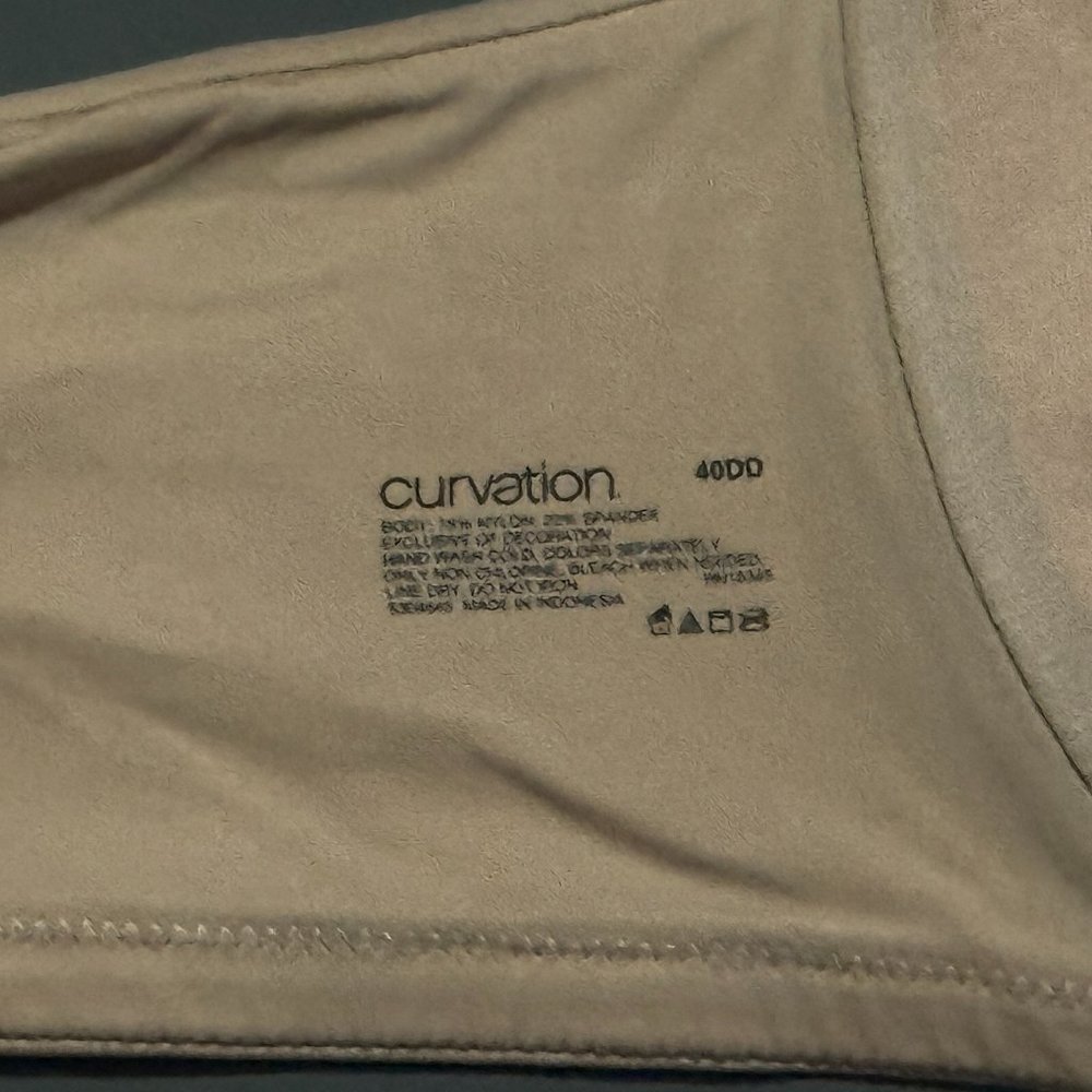 Curvation 40 DD Front Clasp, Beige Underwire, Used Bra